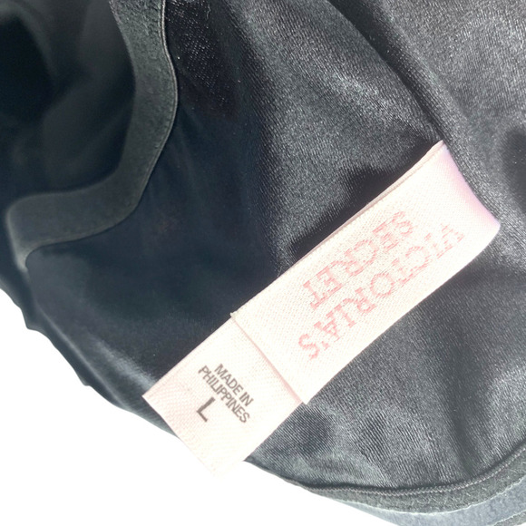 Vintage Y2K Victoria's Secret Sz L Black Sequin Tube Top Bandeau Strapless Disco - Picture 4 of 6